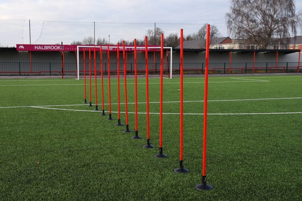 Trainingspalen rood 12 stuks