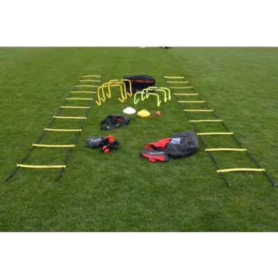 Virtufit Voetbaldoel Pro met Doelwand - Voetbal Goal - 220 x 170 x 85 cm - Doelwand met 2 Open