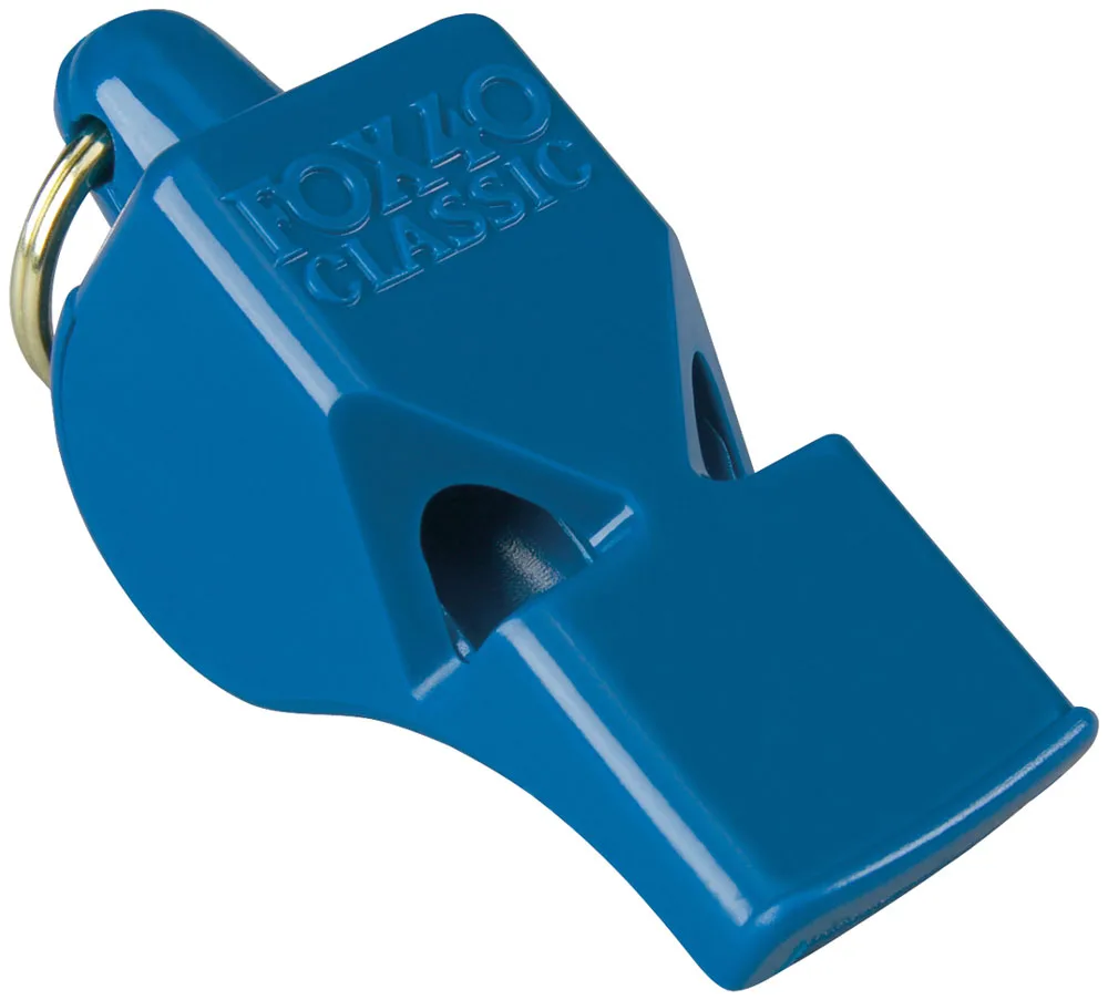 Fox 40 Classic scheidsrechtersfluit met fluitkoord blauw