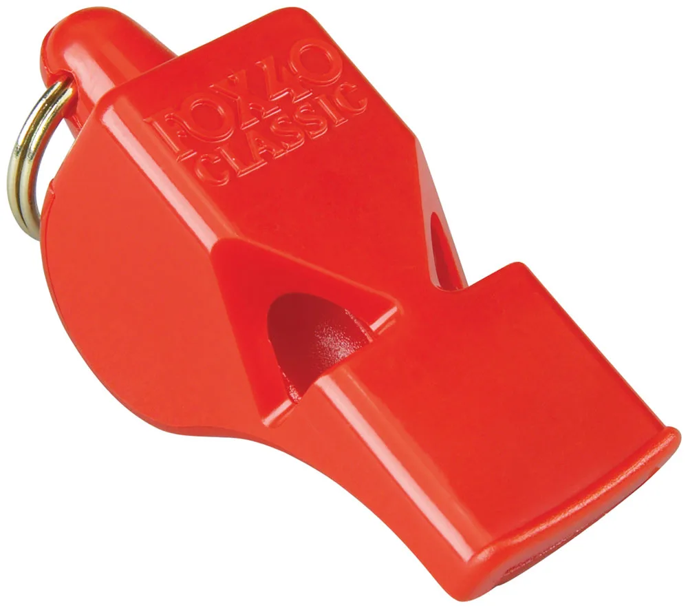 Fox 40 Classic scheidsrechtersfluit met fluitkoord rood