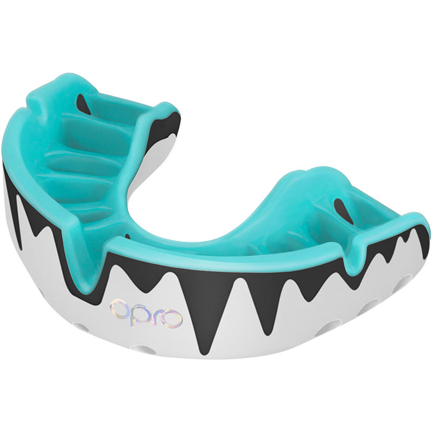 OPRO Platinum Hockeybitje wit mintgroen